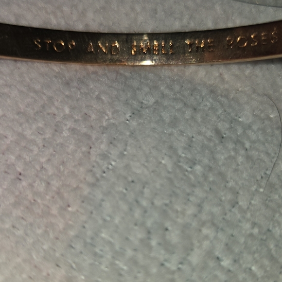 Kate Spade New York - “ Stop and Smell the Roses”  Gold-Toned Bangle Bracelet - Picture 5 of 6